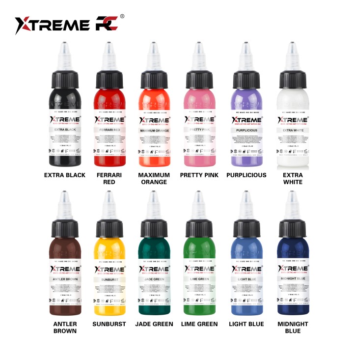 Xtreme Ink 12 Color Basic Set 12x30ml