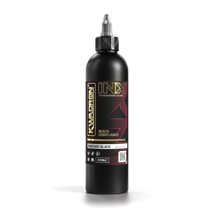 Kwadron Inx Enriched Black Tattoo Ink 240ml